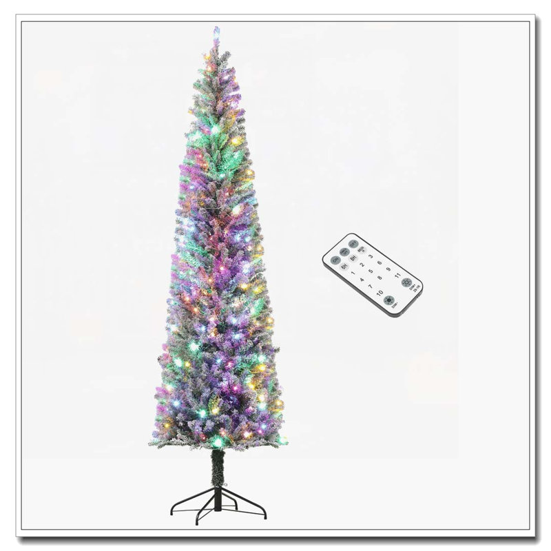 Arbre de Noël 9 pi avec crayons pré-éclairés, H 9 pi