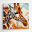 Art mural gris en forme de girafe