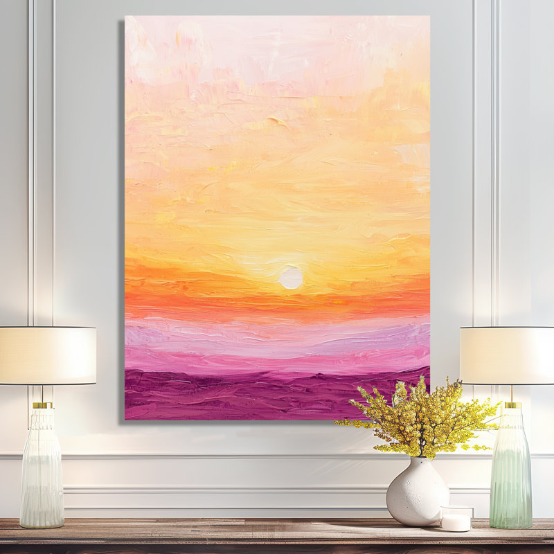 Auroral Coastal Glow In Minimalist Horizon IV - décor nautique en métal, impression côtière en métal, H 44 po x l 34 po