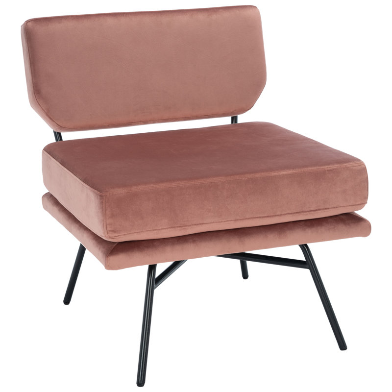 Loughborough Upholstered Slipper Chair, Dusty Rose