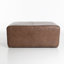  Repose-pieds carré en cuir véritable 35 po Hartwell-559830536