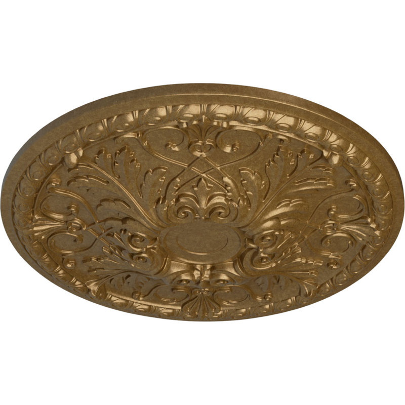 Médaillon de plafond Endurathane Tristan, DO 26 po x P 3 po (convient aux auvents jusqu'à 5 1/2 po), Or pâle