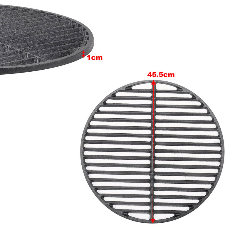 Faul Cast Iron Grill Griddle, 1cm H x 45.5cm W x 45.5cm D