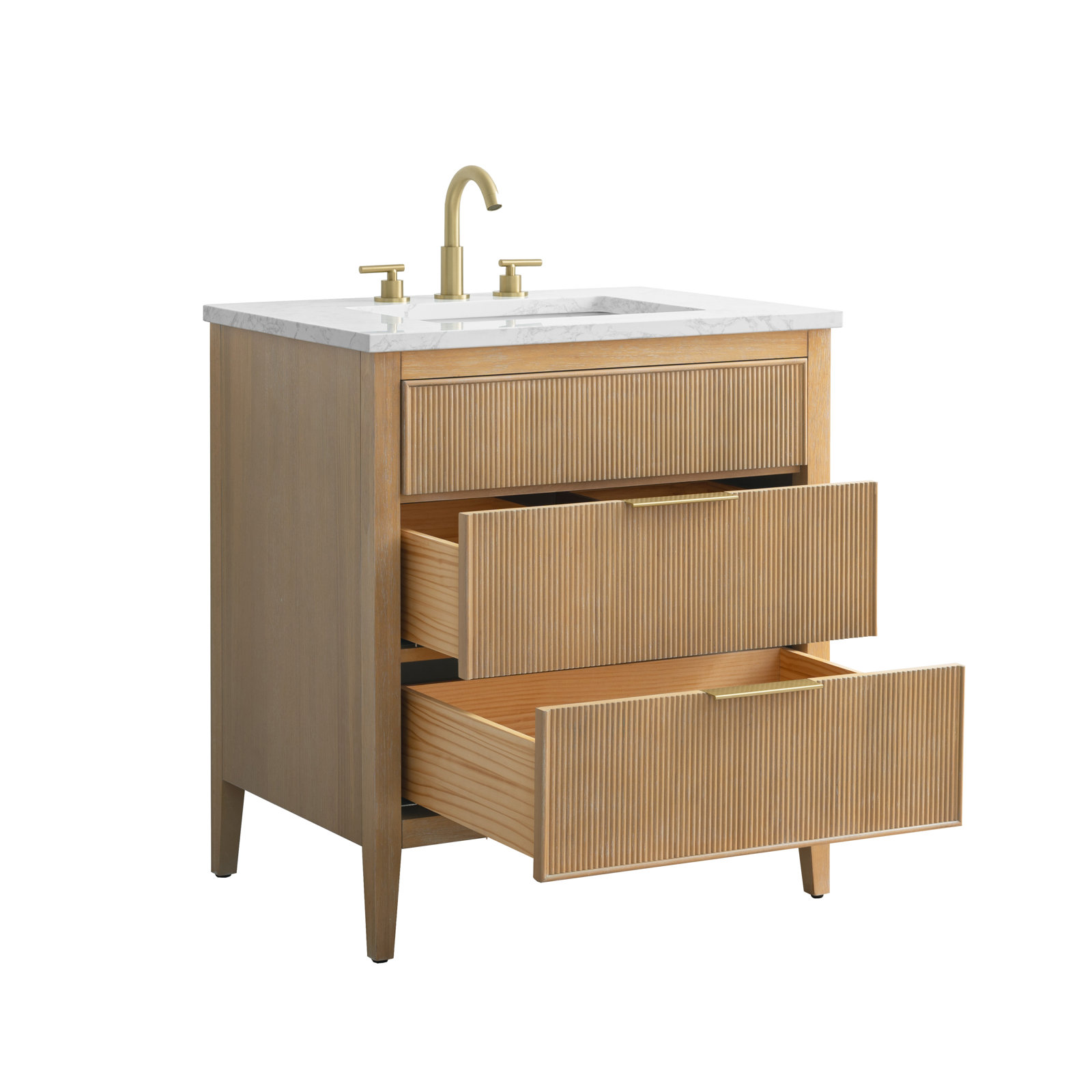 Bilroy 30" Oak Single Bathroom Vanity, Classic Oak