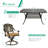 Canora Grey 9-piece Outdoor Dining Furniture Set, Cast Aluminum Patio Table & Chairs Set For 8, Include Large 63.98" Square Dining Table And 8 Swivel Rocker Chairs With Umbrella Hole-1830306406