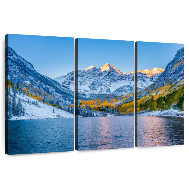 Alvord Sunrise Over Maroon Bells, H 32 po x l 50 po