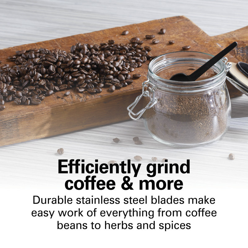 Hamilton Beach Gray Electric Coffee Grinder with Adjustable Grind
