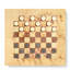 Shagreen Cream/Brass 3 in 1 - Chess, Checkers, and Backgammon Set Board Game