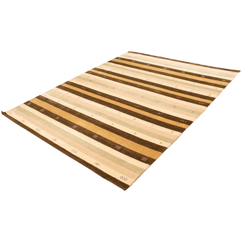 Tapis ivoire Helwart Gabbeh 9 pi 3 po x 11 pi 11 po