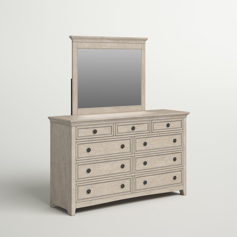Kingery 66" W 9-Drawer Dresser , Antique White