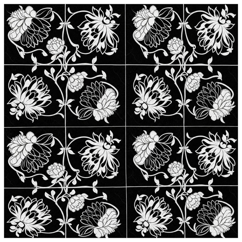 Couvertures blanches à motif floral, L 60 po x H 80 po