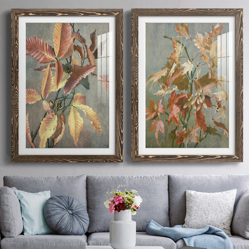 «Antique Autumn I», reproduction encadrée de qualité supérieure - prête à être accrochée, Noyer