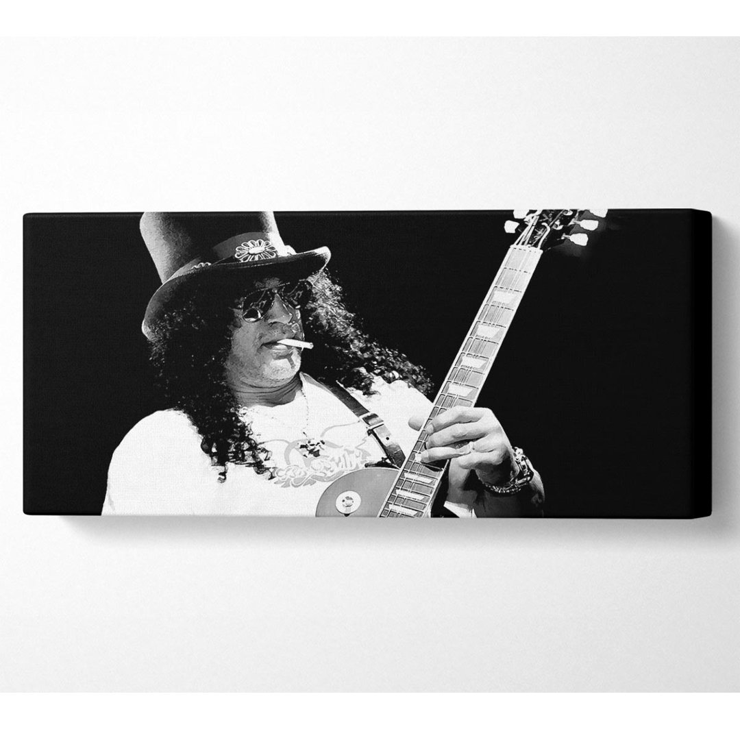 Slash auf der Gitarre - Kunstdrucke auf Leinwand