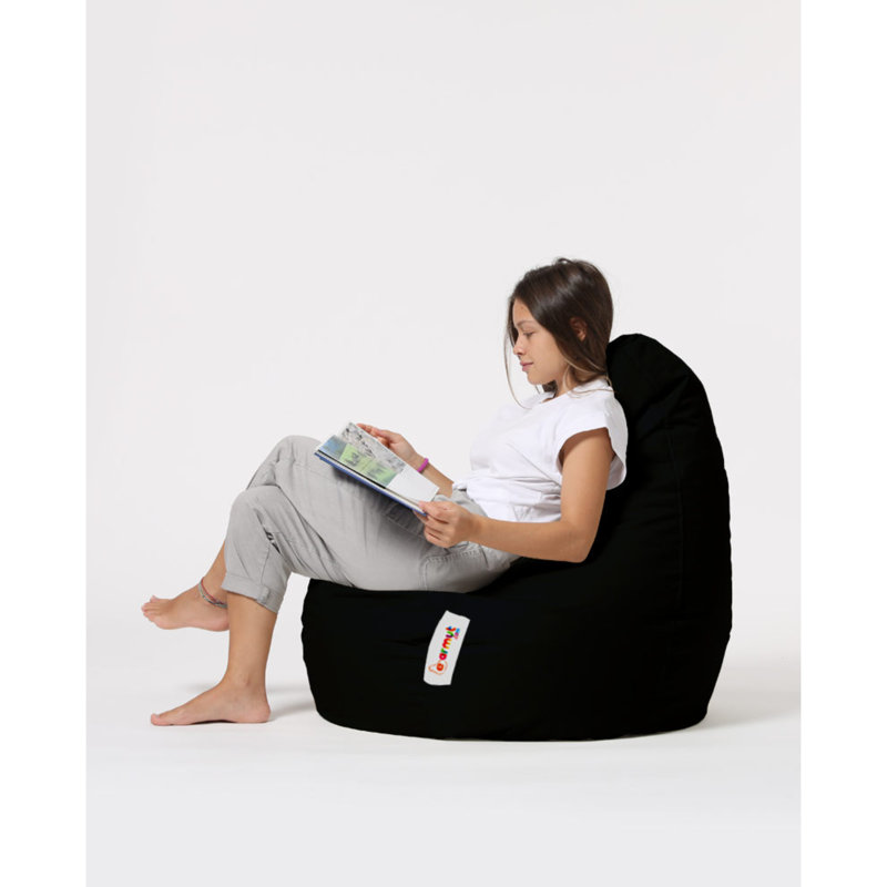 Fauteuil à billes et chaise longue standard pour l'extérieur, 100 % polyester noir