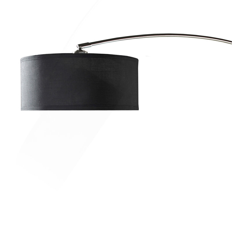 Arche noire de 81 po avec lampe de plancher ajustable
