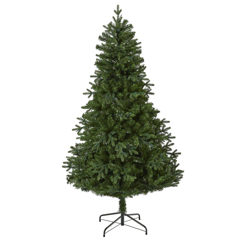 Lighted Artificial Fir Christmas Tree, 6' H