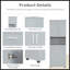 Grande armoire de salle de bain avec panier à linge-1474053696