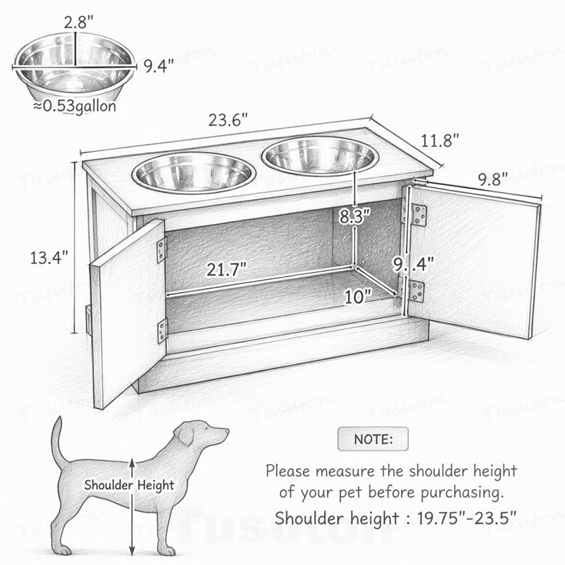 Pet Feeder Stand,Elevated Dog Bowls