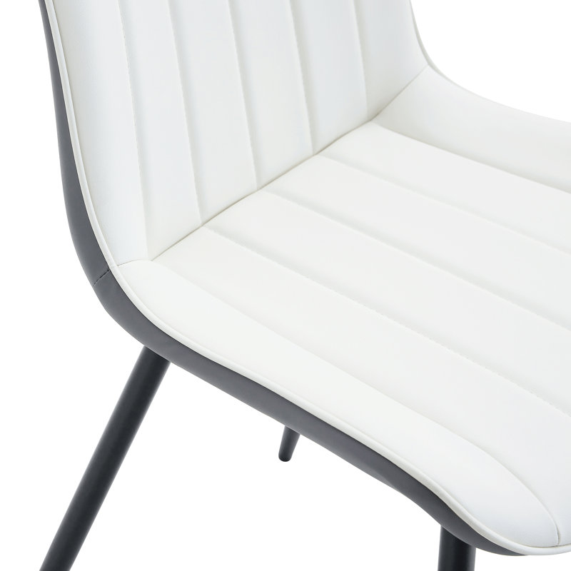 Chaises de salle à manger Modern, Gris foncé / Blanc