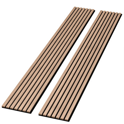 L 106 po x l 12,6 po - Panneau mural à lattes de bois insonorisées et 3D - Shiplap décoratif, carrelage mural acoustique