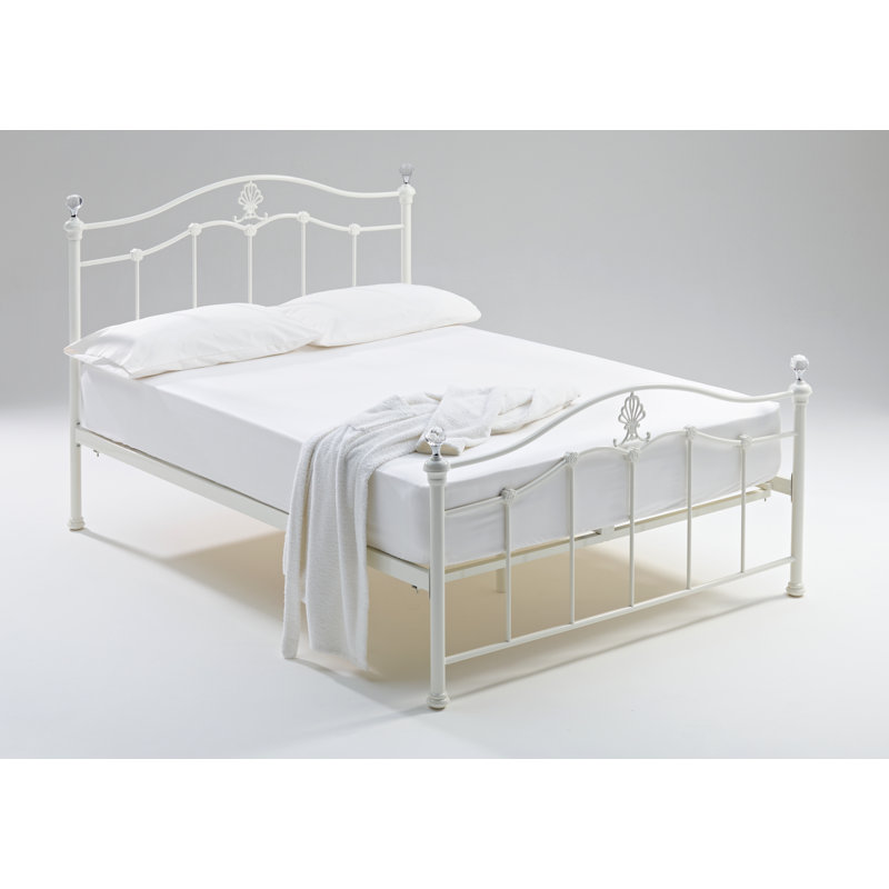 Metal Bed, White Matt, Kingsize (5')