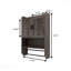 Armoire murale de salle de bain au-dessus de la toilette - Tablette réglable, barre à serviettes, porte-papier, armoire à pharmacie