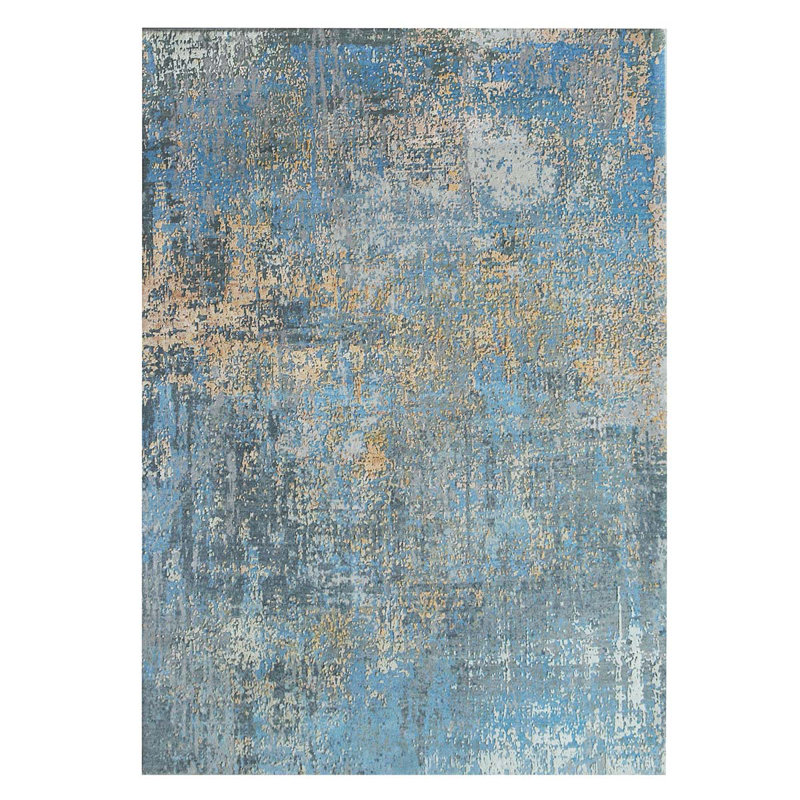 Wool Abstract Area Rug, Rectangle 9' x 12'