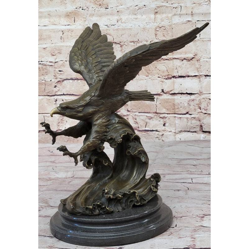 Statue de bronze BRONZE Eagle Hawk Falcon Osprey Garden Park