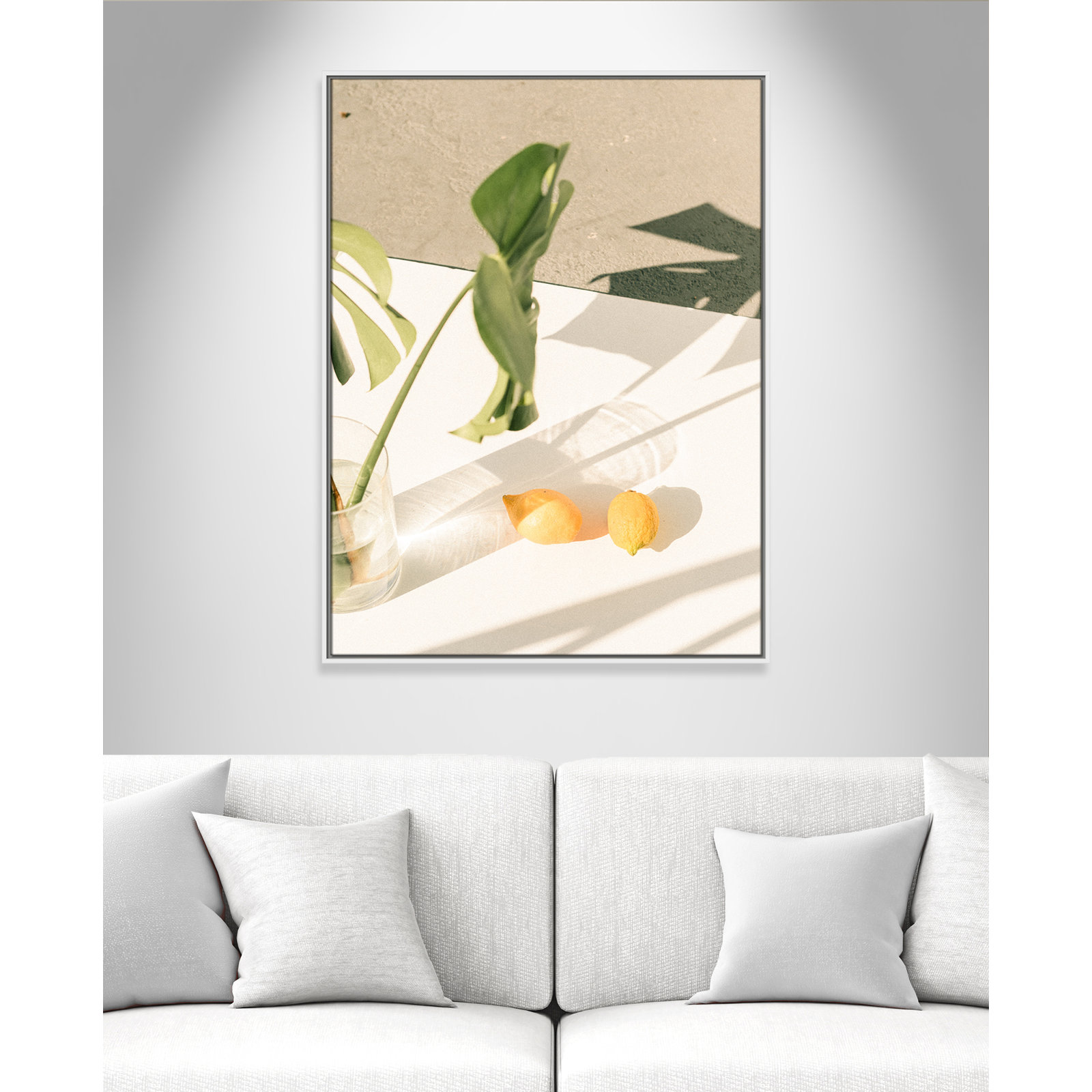 Citrus and Palms Print, 41.5'' H x 31.5'' W x 2'' D, White Framed