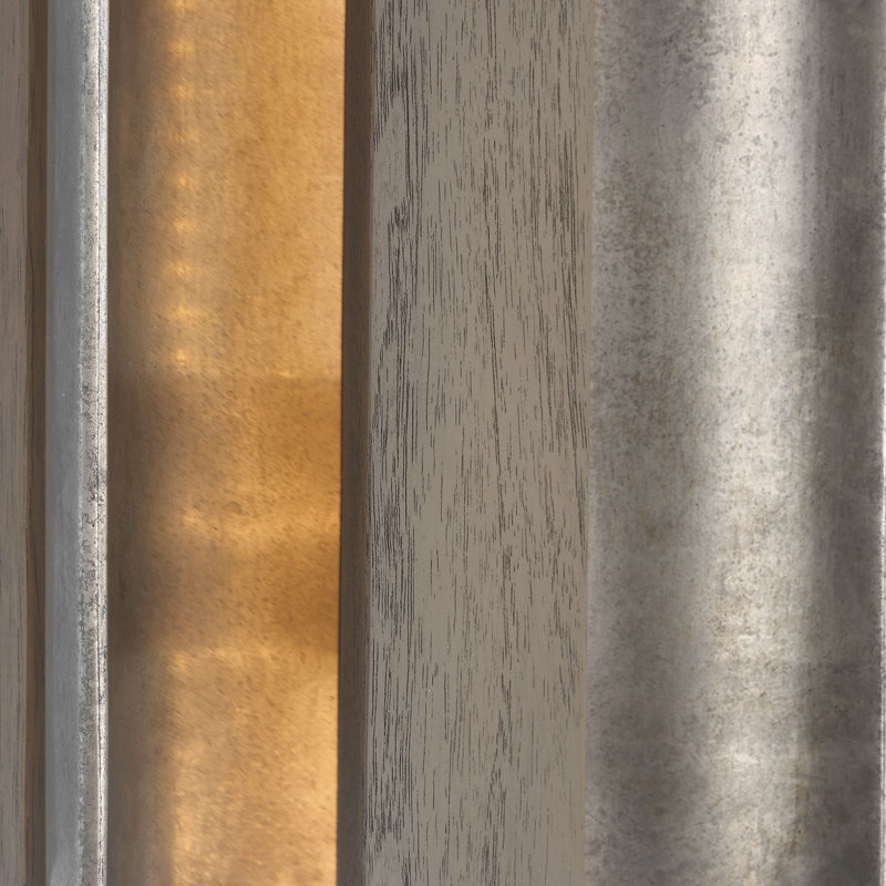 Anne-Marie Barton Remi 18" Sconce, Mottled Pewter/Warm Walnut