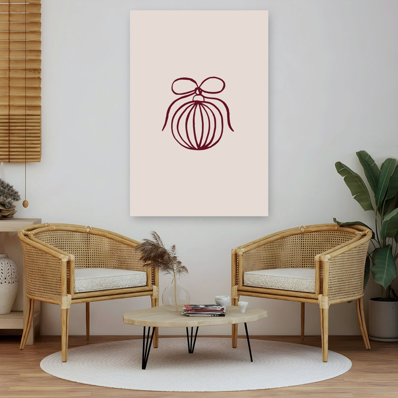 Minimal Christmas Ornament Classic Elegant Minimalist Winter Architecture Wall Art Print 1 Piece Wrapped Canvas Wall Art