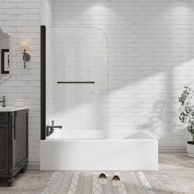 55"-60" W X 72" H Matte Black Reversible Installation Double Bypass Sliding Shower Door,Aluminium Alloy Frame,1/4"(6MM) Tempered Glass With Nano Explosion-Proof Membrance,Easy Installation