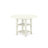 3 Piece Dining Room Table Set Contains a Round Kitchen Table with Dropleaf & Shelves and 2 Dining Chairs, Linen White-311390946-294891120