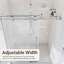 Porte de douche coulissante simple sans cadre de 44 à 48 po x H 76 po - Verre trempé transparent de 5/16 po (8 mm), conception de dérivation avec finition chromée