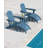 Dalson 5-Piece Plastic Adirondack Chair with Side Table and Ottomans-95981044