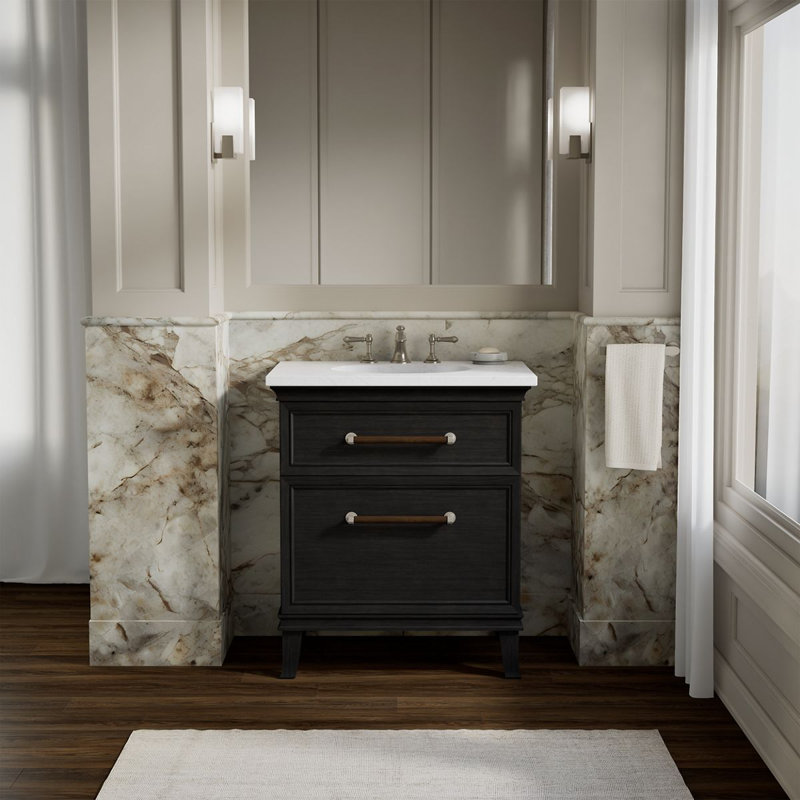 Artifacts 30 In. Bathroom Vanity Cabinet, Black