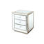 Armoire de rangement moderne à miroir en argent - Commode à trois tiroirs pour une armoire Space 3 Un mélange de style et de fonctionnalité