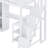 Metal Loft Bed With desk, USB Ports, 5-layer shelf, wardrobe and Stepped Stairs, White-484277670