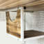 Habitation spacieuse pour chat blanc - Cadre en bois de sapin et en fer avec cadre de maison moderne et fonctionnel en verre trempé, idéal pour jouer