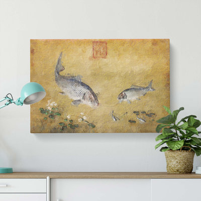 Plants & Fish by Lang Shining - Wrapped Canvas Painting