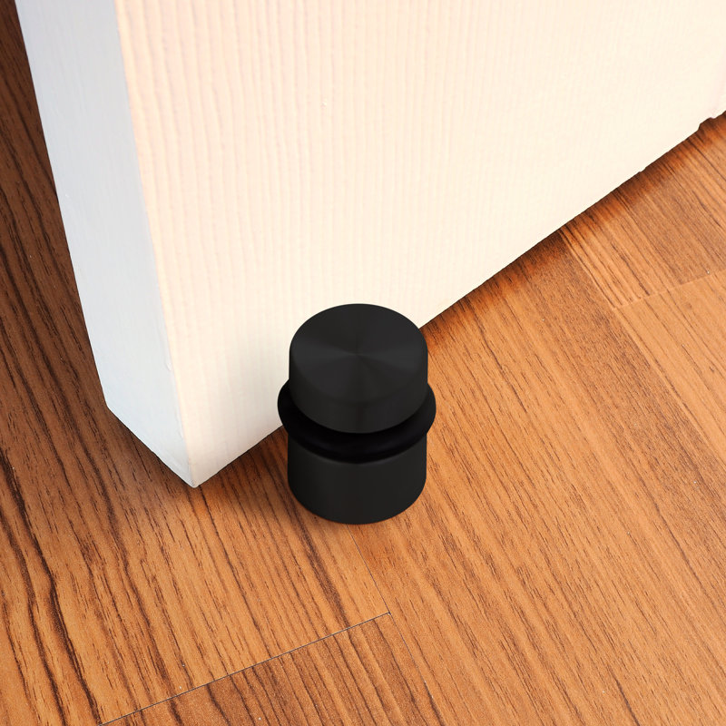 Brass Floor Mount Stop, Matte Black