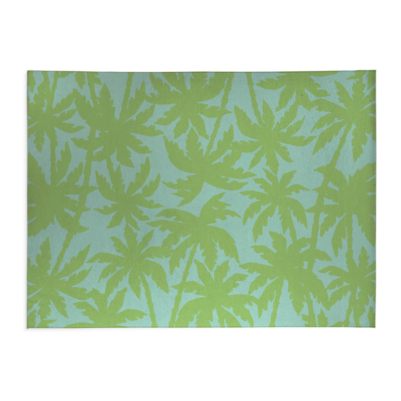 Tapis de lessive léger antidérapant California Dreaming, 25 "L x 4 "H, Blue Floral