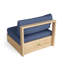 26'' Wide Outdoor Teak Loveseat with Sunbrella Cushions