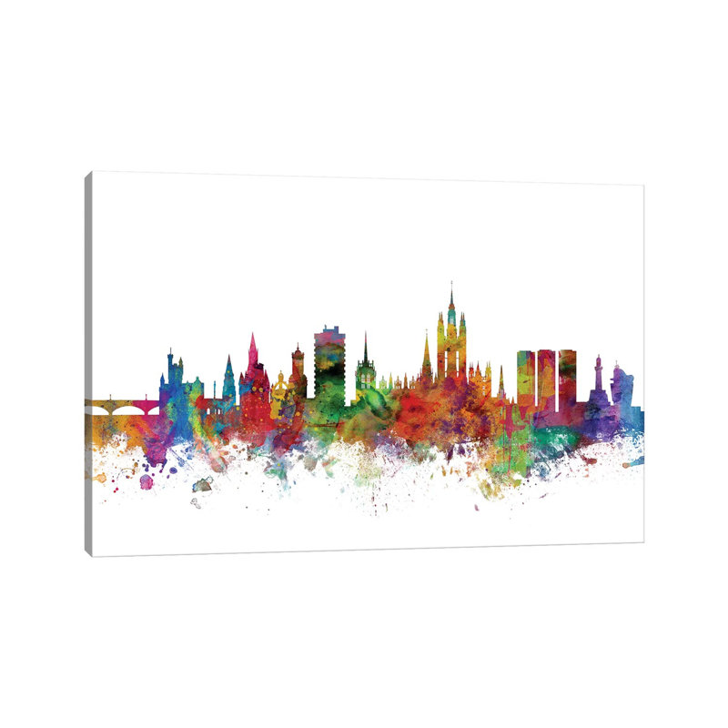 Aberdeen, Scotland Skyline by Michael Tompsett - Wrapped Canvas Gallery-Wrapped Canvas Giclée, 20.32 cm H x 30.48 cm W