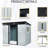 Black Metal Garden Shed, 8X6 Ft, With -Proof Design Sunlight Illumination 8 Ft X 6 Outdoor Panels Air Circulation-122098270