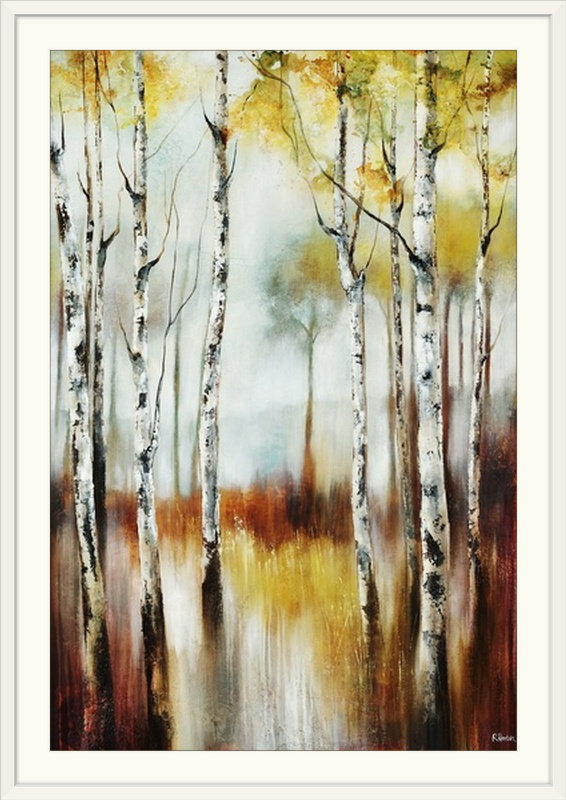 « thé silencieux » par peinture Rikki Drotar, 32" H x 24" lx 1" p, Encadré Blanc