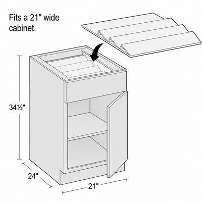 Gallery Express Spice Drawer Insert for Shallow Drawer Maple Wood