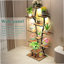 (Forme de vase) Support à plante d'intérieur avec lumières de croissance, tablette de plante d'intérieur, support de plante à fleurs en métal, support de plante en forme de vase pour la maison, patio, support à plante, support à plante d'intérieur