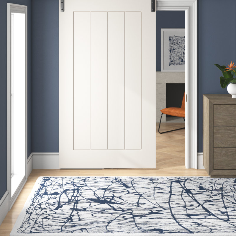 Porte de grange intérieure à 1 panneau rainuré en V apprêté, 48 po x 84 po