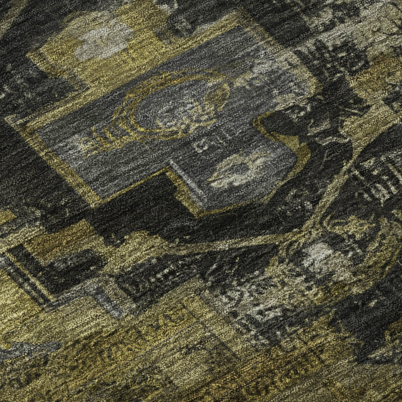 Tapis Tribal Premium lavable à la machine AMF1776, Rectangle 5 pi x 7 pi 6 po